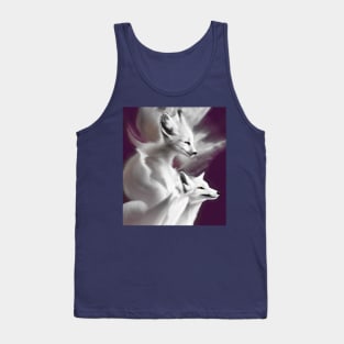 White Winter Foxes Tank Top